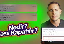Test Alert Notification Nedir? Nasıl Kapatılır?